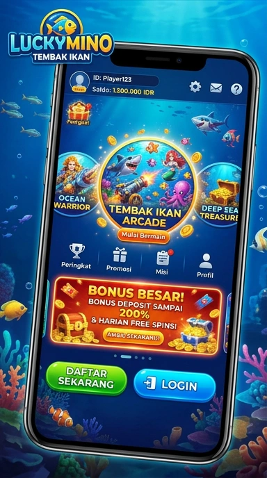 Tampilan kategori aplikasi di luckymino yang terorganisir.